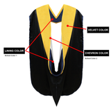 Deluxe Doctoral Graduation Gown & Hood Package - Graduation Attire