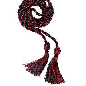 Black and Red Intertwined Honor Cord Graduation Honor Cord - College & High School Honor Cords