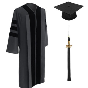 Classic Doctoral Graduation Cap & Gown - Academic Regalia - Graduation Cap and Gown