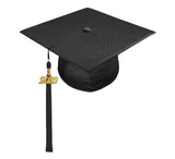 Shiny Black High School Cap & Tassel - Graduation Caps