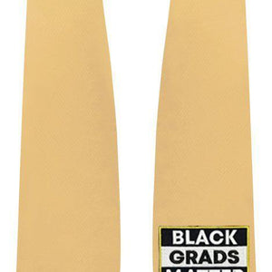 Antique Gold BLACK GRADS MATTER Graduation Stole - Graduation Attire