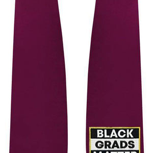 Maroon BLACK GRADS MATTER Graduation Stole - Graduation Attire