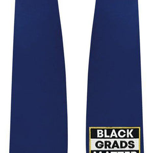 Navy BLACK GRADS MATTER Graduation Stole - Graduation Attire