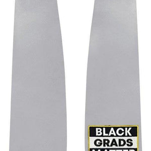 Silver BLACK GRADS MATTER Graduation Stole - Graduation Attire