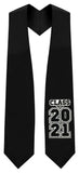 Black "Class of 2021" Graduation Stole - Graduation Attire