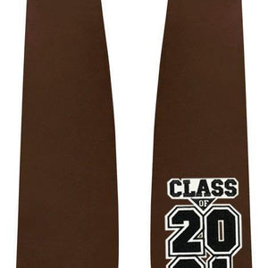 Brown "Class of 2021" Graduation Stole - Graduation Attire