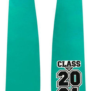 Emerald Green "Class of 2021" Graduation Stole - Graduation Attire