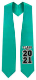 Emerald Green "Class of 2021" Graduation Stole - Graduation Attire