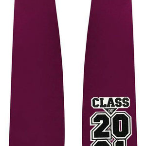 Maroon "Class of 2021" Graduation Stole - Graduation Attire