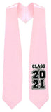 Pink "Class of 2021" Graduation Stole - Graduation Attire