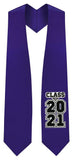 Purple "Class of 2021" Graduation Stole - Graduation Attire