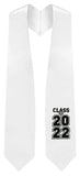 White "Class of 2021/2022" Graduation Stole