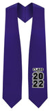 Purple "Class of 2021/2022" Graduation Stole