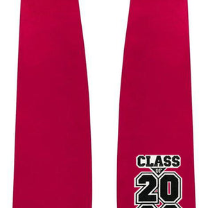 Red "Class of 2021/2022" Graduation Stole