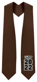 Brown "Class of 2021/2022" Graduation Stole