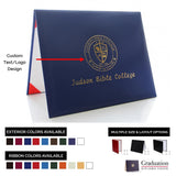 Custom Diploma Covers with Text or Logos - Textured - Graduation Attire