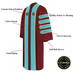 Custom Doctoral Graduation Gown - Doctorate Regalia - Graduation Attire