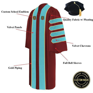 Custom Doctoral Graduation Gown and Tam Package - Doctorate Regalia - Graduation Cap and Gown