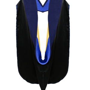 PhD Blue Doctoral Hood - Royal Blue & Golden Yellow