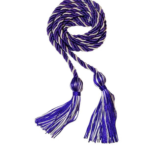 Purple and White Intertwined Honor Cord Graduation Honor Cord - College & High School Honor Cords