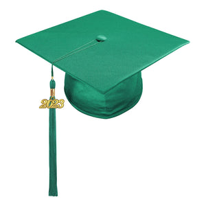 Shiny Emerald Green High School Cap & Tassel - Graduation Caps