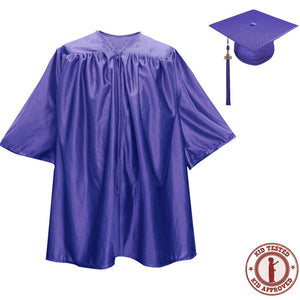 Child Purple Graduation Cap & Gown - Preschool & Kindergarten - Graduation Attire