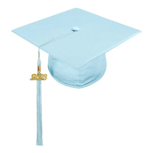 Shiny Light Blue High School Cap & Tassel - Graduation Caps