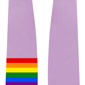 Rainbow LGBTQ Gay Queer Graduation Lavender Sash/Stole