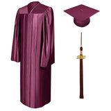 Shiny Maroon Bachelors Cap & Gown - College & University