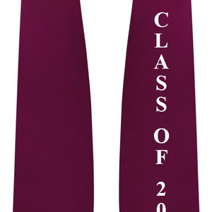Maroon "Class of 2020" Graduation Stole - Stoles.com