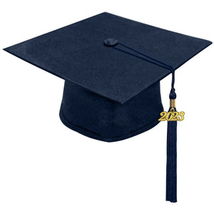 Matte Navy Blue High School Cap & Tassel - Graduation Caps