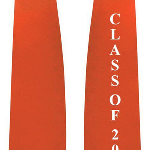 Orange "Class of 2020" Graduation Stole - Stoles.com