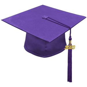 Matte Purple High School Cap & Tassel - Graduation Caps