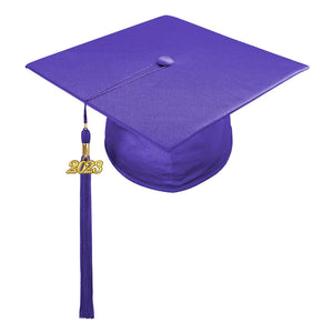 Shiny Purple High School Cap & Tassel - Graduation Caps