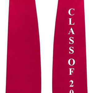 Red "Class of 2020" Graduation Stole - Stoles.com