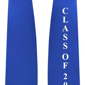 Royal Blue "Class of 2020"  Graduation Stole - Stoles.com