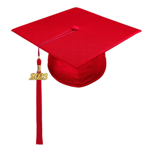 Shiny Red High School Cap & Tassel - Graduation Caps