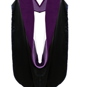 Doctor of Law Hood - Purple & White - Graduation Attire