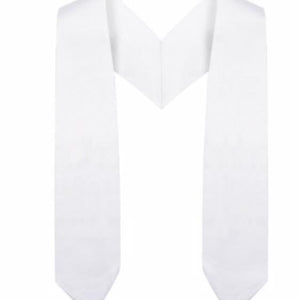White Preschool / Kindergarten Graduation Stole - Graduation Cap and Gown