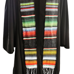 Black Mexican Serape Graduation Stole/Sash