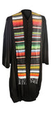 Black Mexican Serape Graduation Stole/Sash