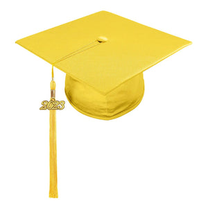 Shiny Gold High School Cap & Tassel - Graduation Caps