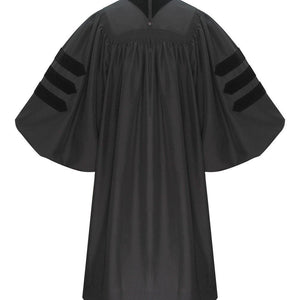 Deluxe Doctoral Graduation Gown - Academic Regalia - Graduation Cap and Gown