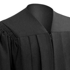 Deluxe Black Bachelors Graduation Gown - Collegiate Regalia - Graduation Cap and Gown