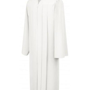 Matte White Bachelors Graduation Gown - College & University - Graduation Cap and Gown