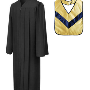 Matte Black Associates Gown & Hood Package