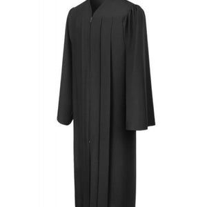 Matte Black Bachelors Graduation Gown - College & University - Graduation Cap and Gown