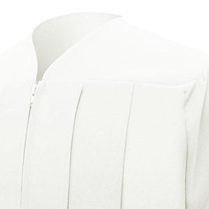 Matte White High School Graduation Cap and Gown - Graduation Cap and Gown