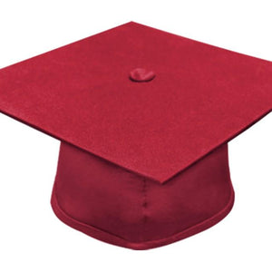 Matte Red Bachelors Graduation Cap - College & University - Graduation Cap and Gown