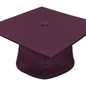 Matte Maroon Bachelors Graduation Cap - College & University - Graduation Cap and Gown